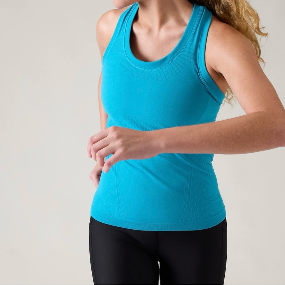 Athleta Momentum Racer Back Tank 1X Blue